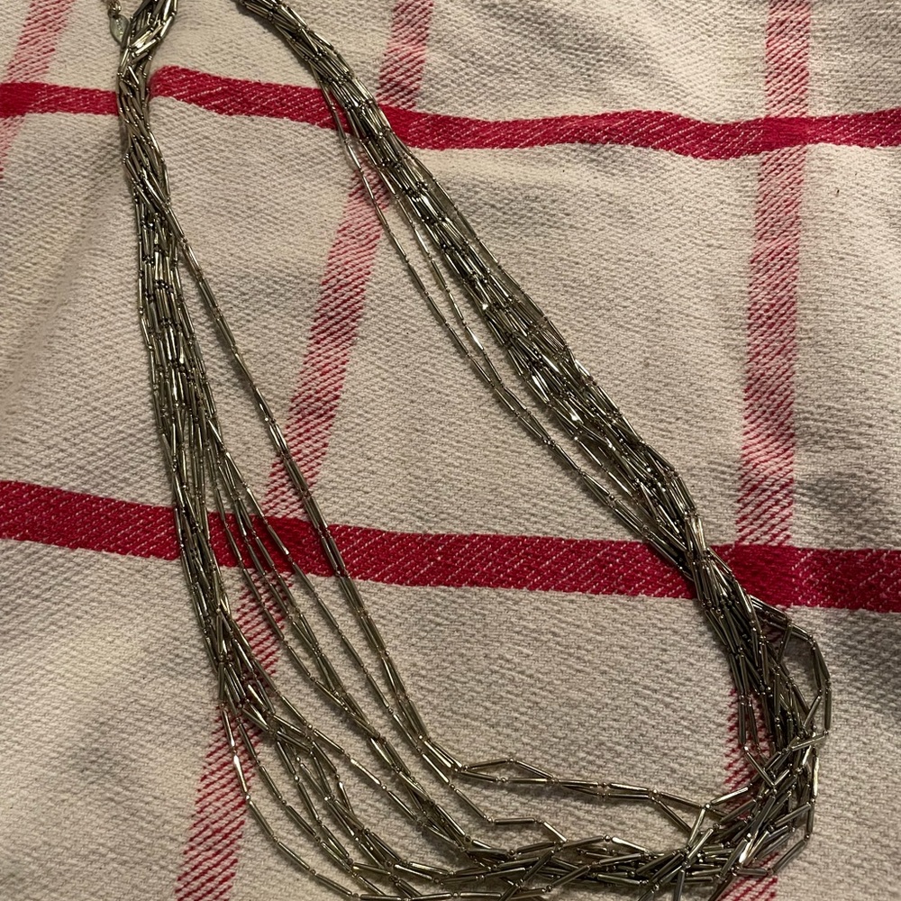 Coldwater Creek Multi Stand Necklace silver